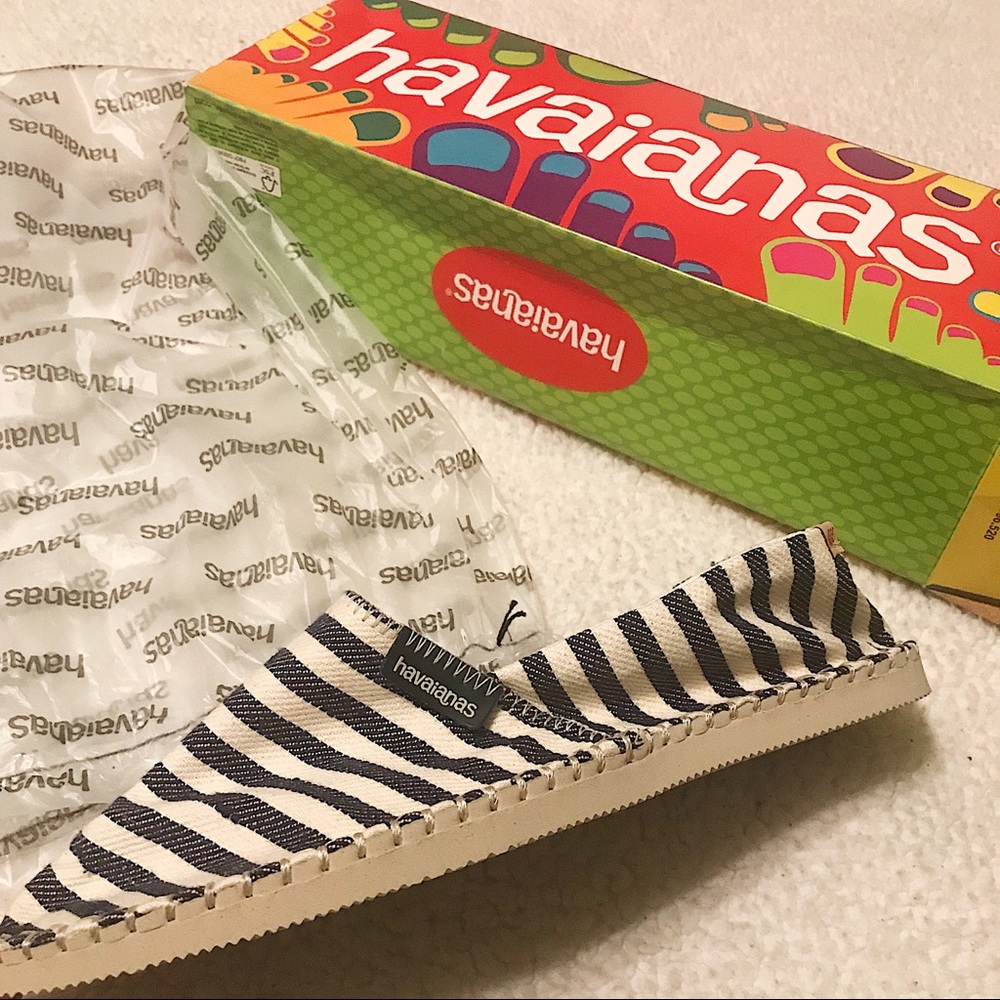 HAVAIANAS NAVY WHITE/BLUE ESPADRILLES
